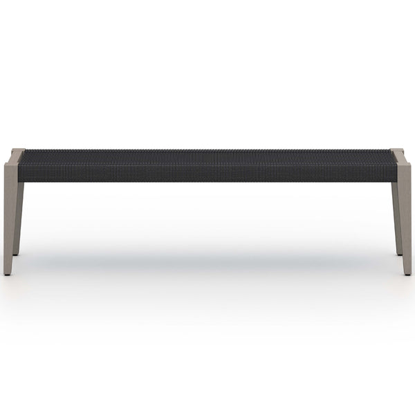 Home Fashion Sherwood Outdoor Dining Bench Weathered Grey By Four Hands