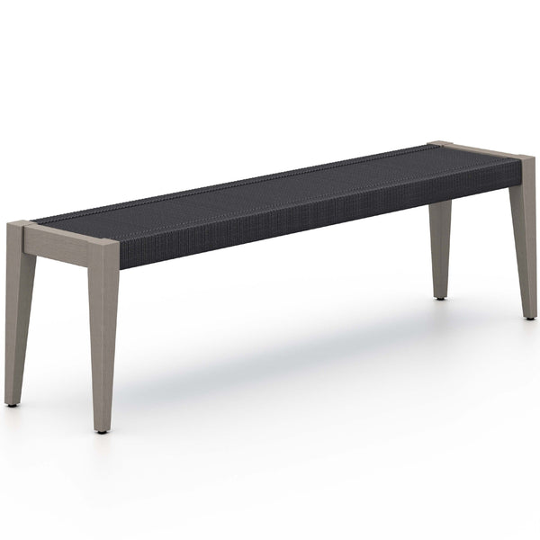 Home Fashion Sherwood Outdoor Dining Bench Weathered Grey By Four Hands