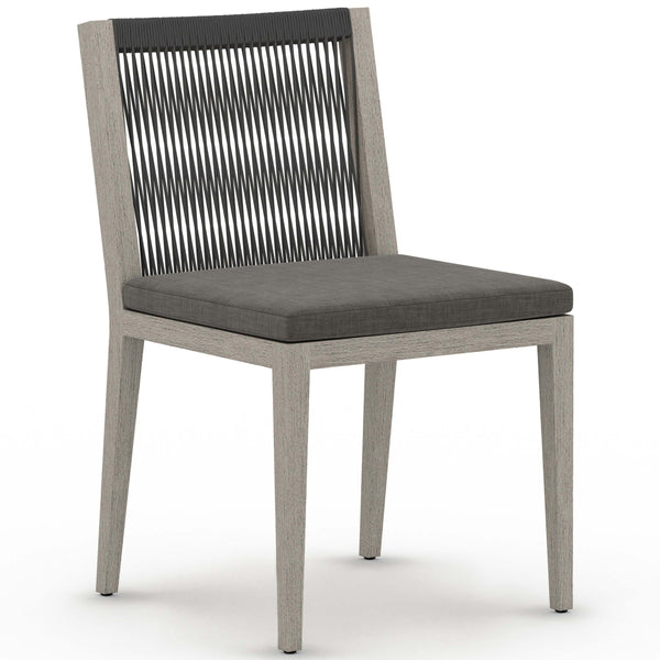 home fashion Sherwood Outdoor Dining Chair Charcoal/Weathered Grey Set of 2 by Four Hands