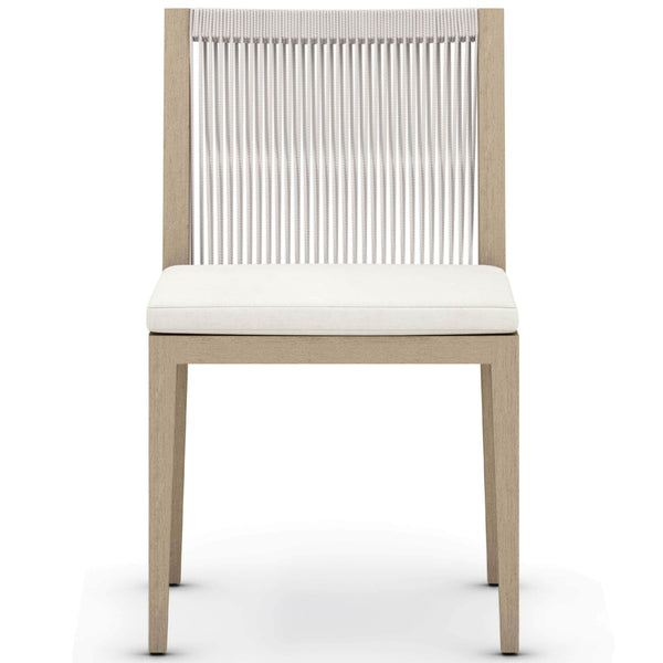 Home Fashion Sherwood Outdoor Dining Chair Nattural Ivory/Washed Brown Set Of 2 By Four Hands