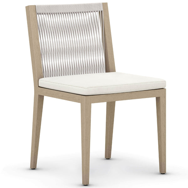 home fashion Sherwood Outdoor Dining Chair Nattural Ivory/Washed Brown Set of 2 by Four Hands