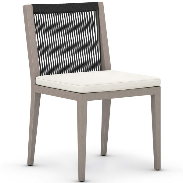 home fashion Sherwood Outdoor Dining Chair Natural Ivory/Weathered Grey Set of 2 by Four Hands