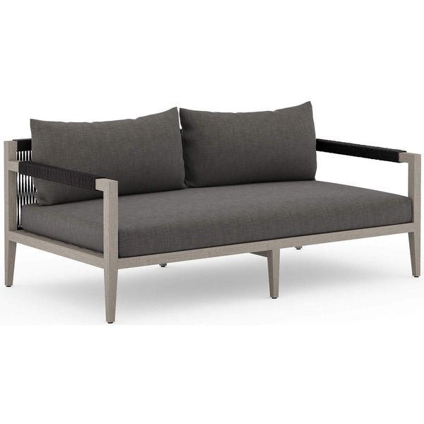 Home Fashion Sherwood Outdoor Sofa Charcoal/Weathered Grey By Four Hands