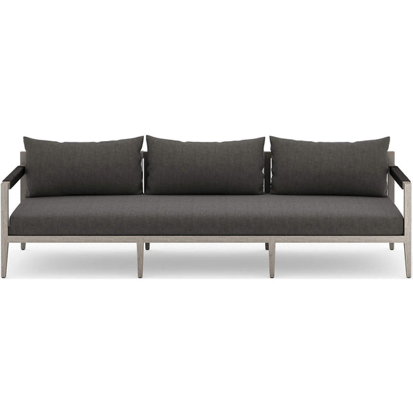 Home Fashion Sherwood Outdoor Sofa Charcoal/Weathered Grey By Four Hands