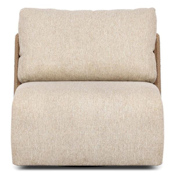 Home Fashion Sicilia Outdoor Swivel Chair Concha Beige By Four Hands