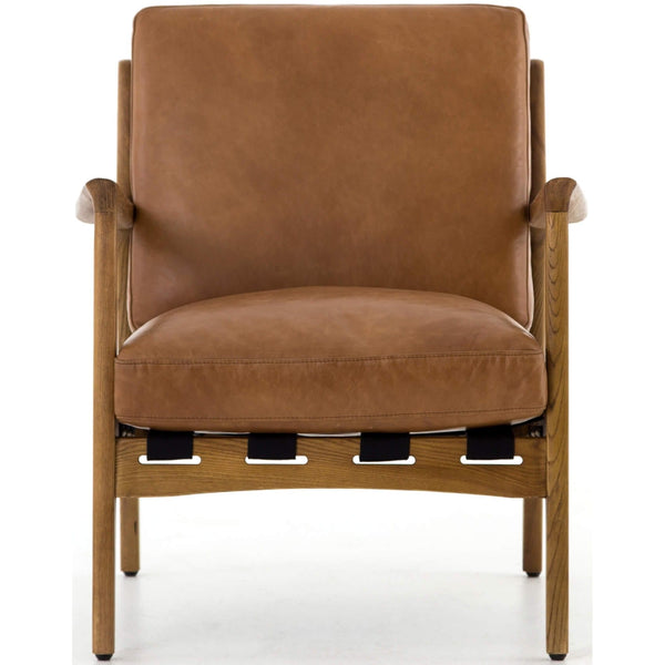 Home Fashion Silas Leather Chair Patina Copper By Four Hands