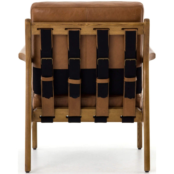 Home Fashion Silas Leather Chair Patina Copper By Four Hands