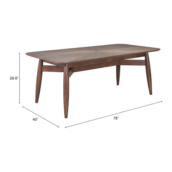 Home Fashion Silea Rectangular Dining Table Espresso