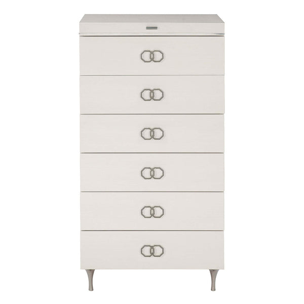 Home Fashion Silhouette Tall 6 Drawer Chest Eggshell