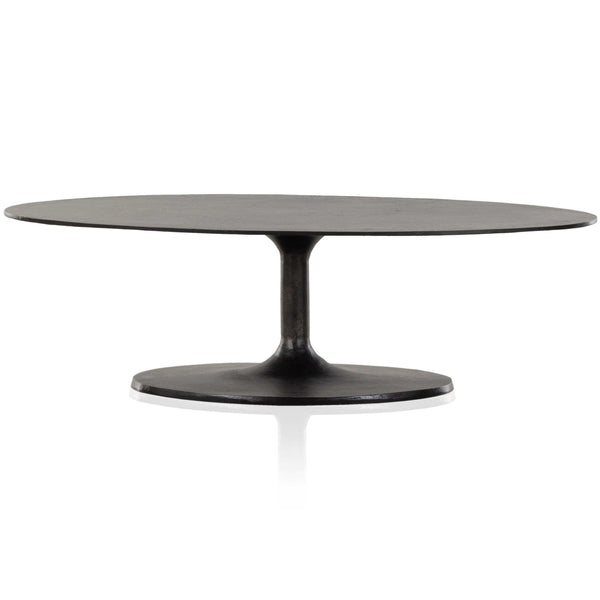Home Fashion Simone Oval Coffee Table Raw Black By Four Hands