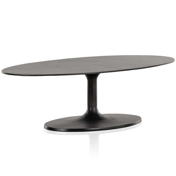 home fashion Simone Oval Coffee Table Raw Black by Four Hands