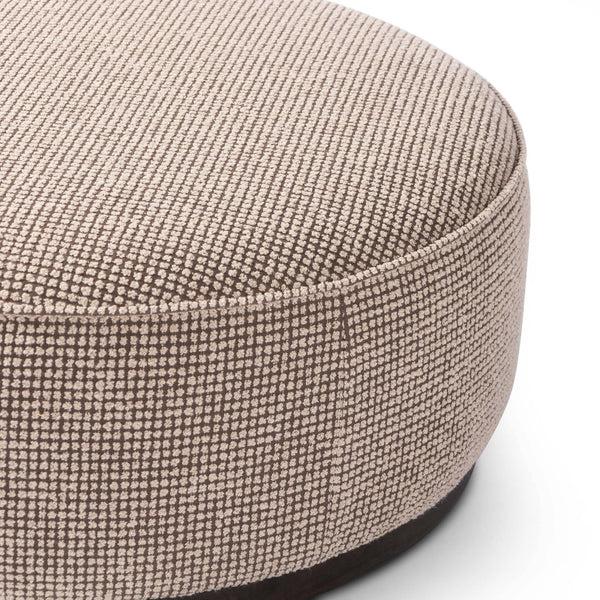 Home Fashion Sinclair Large Round Ottoman Barrow Taupe By Four Hands