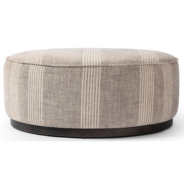 home fashion Sinclair Large Round Ottoman Manchester Flint by Four Hands