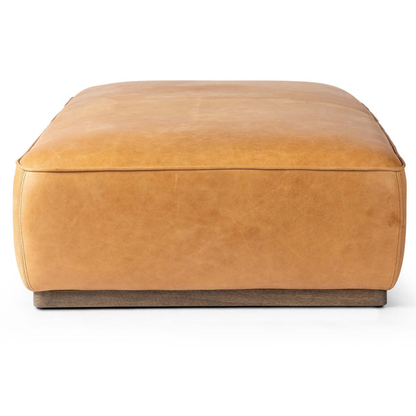 Home Fashion Sinclair Leather Cocktail Ottoman Palermo Butterscotch By Four Hands