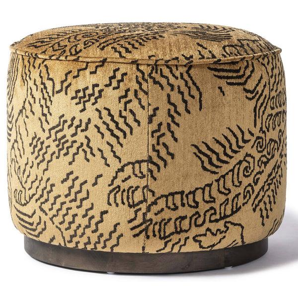 Home Fashion Sinclair Round Ottoman Balkan Ochre By Four Hands