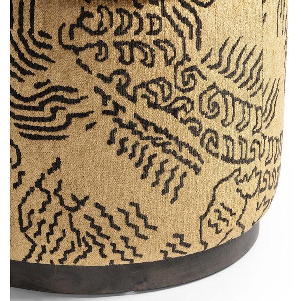 Home Fashion Sinclair Round Ottoman Balkan Ochre By Four Hands