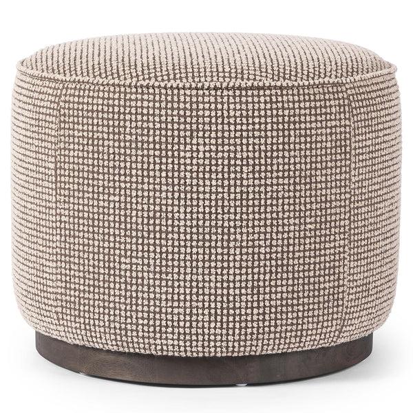 home fashion Sinclair Round Ottoman Barrow Taupe by Four Hands