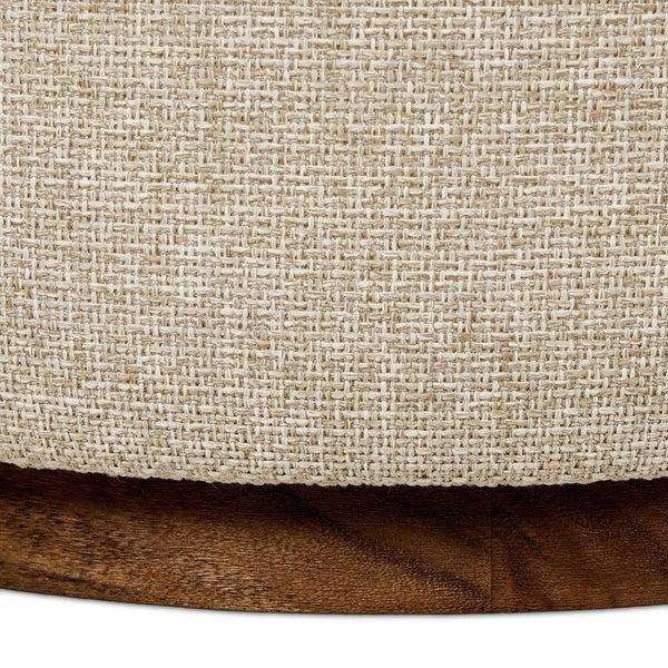 Home Fashion Sinclair Round Outdoor Ottoman Hayes Cream By Four Hands