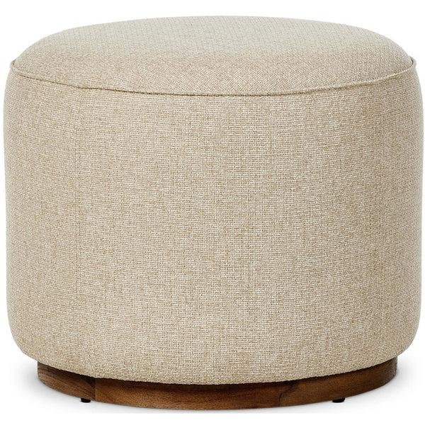 home fashion Sinclair Round Outdoor Ottoman Hayes Cream by Four Hands
