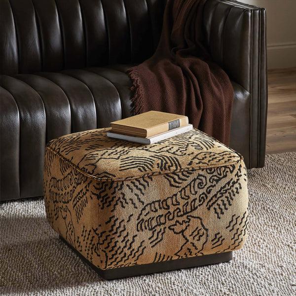 Home Fashion Sinclair Square Ottoman Balkan Ochre By Four Hands