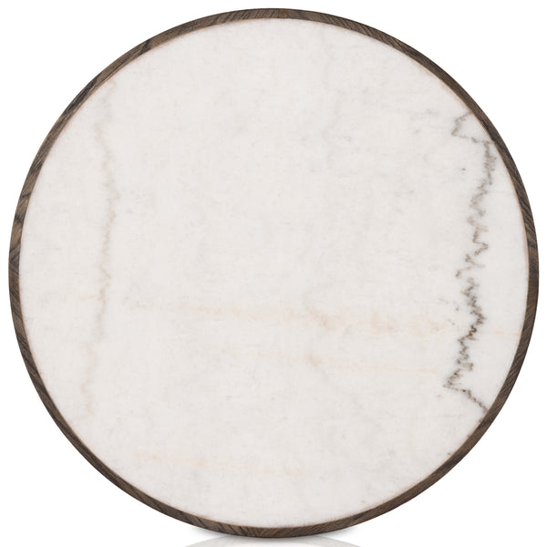 Home Fashion Skye End Table White Marble By Four Hands