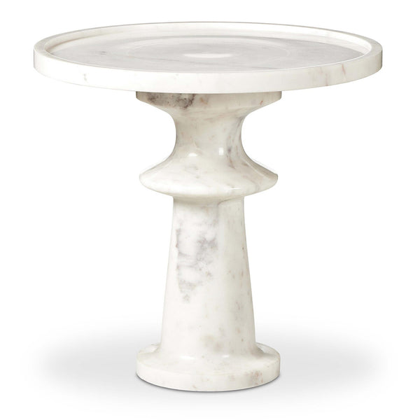 Home Fashion Skylar End Table Polished White Marble By Four Hands