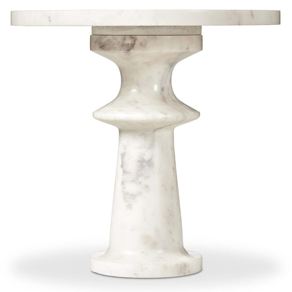 Home Fashion Skylar End Table Polished White Marble By Four Hands