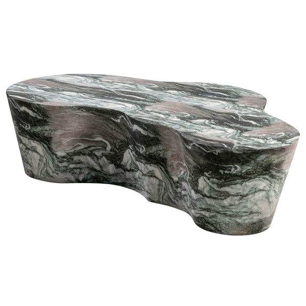 Home Fashion Slab Coffee Table Faux Grey/Blush Marble