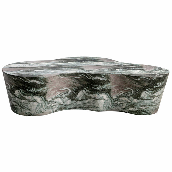 Home Fashion Slab Coffee Table Faux Grey/Blush Marble