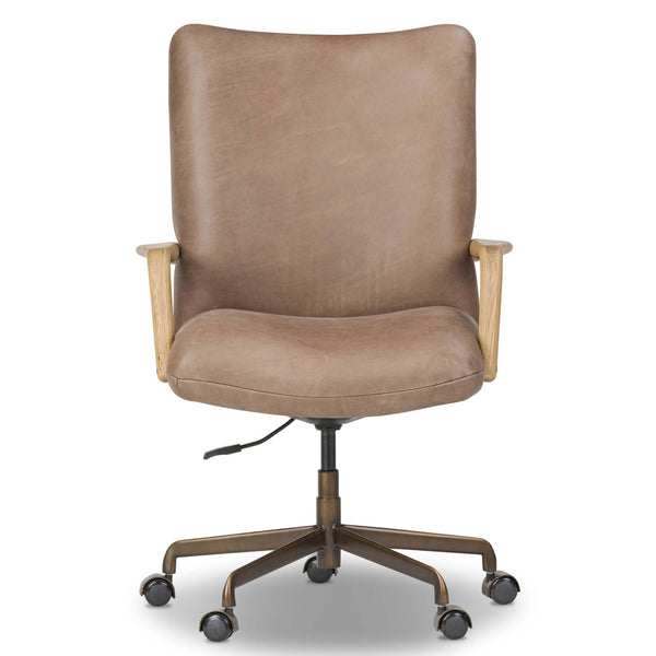 Home Fashion Smith Leather Desk Chair Palermo Cigar By Four Hands