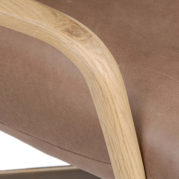 Home Fashion Smith Leather Desk Chair Palermo Cigar By Four Hands