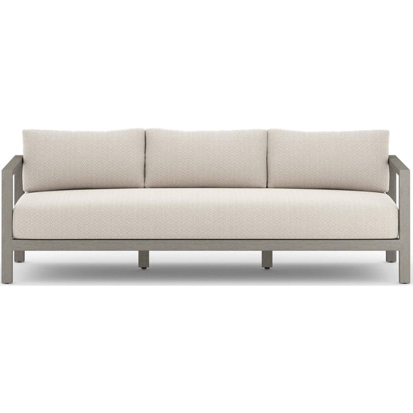 home fashion Sonoma 88" Outdoor Sofa Faye Sand/Weathered Grey by Four Hands