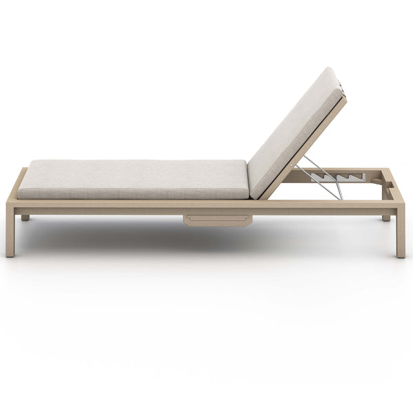 Home Fashion Sonoma Outdoor Chaise Washed Brown Stone Grey By Four Hands