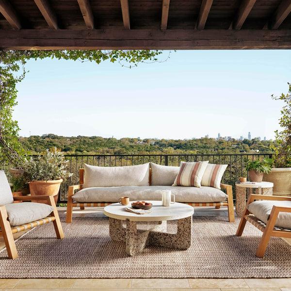 Home Fashion Soren Outdoor Sofa 95" Faye Ash By Four Hands