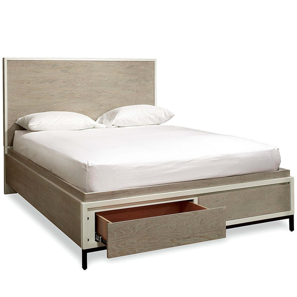 Home Fashion Spencer Queen Storage Bed Gray/Parchment