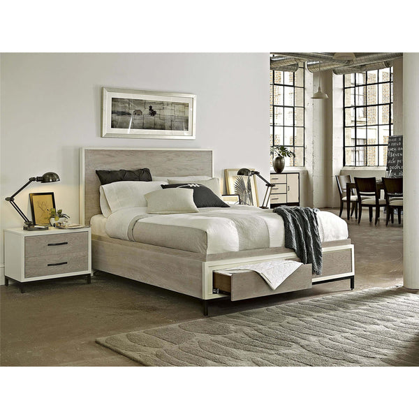 Home Fashion Spencer Queen Storage Bed Gray/Parchment