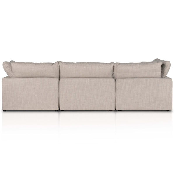 Home Fashion Stevie 3 Piece Sectional W/ Ottoman Gibson Wheat By Four Hands