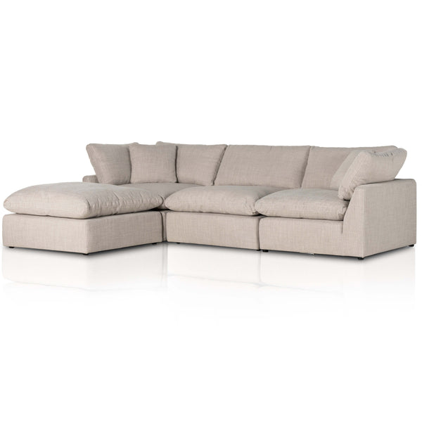 home fashion Stevie 3 Piece Sectional w/ Ottoman Gibson Wheat by Four Hands