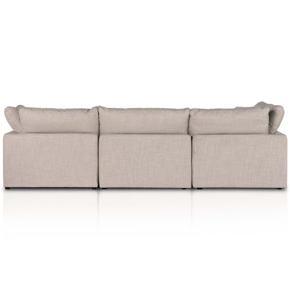 Home Fashion Stevie 4 Piece Sectional W/ Ottoman Gibson Wheat By Four Hands