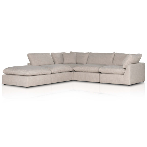 home fashion Stevie 4 Piece Sectional w/ Ottoman Gibson Wheat by Four Hands
