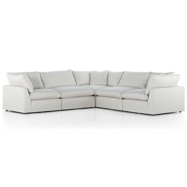 Home Fashion Stevie 5 Piece Sectional Anders Ivory By Four Hands