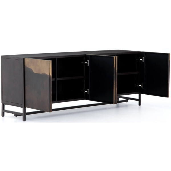 Home Fashion Stormy Media Console Aged Brown By Four Hands