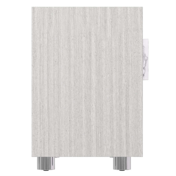 Home Fashion Stratum 1 Drawer Arabescato Nightstand