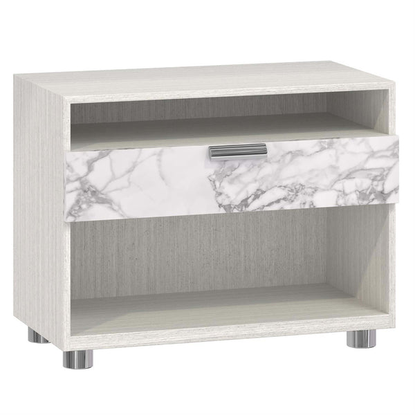 home fashion Stratum 1 Drawer Arabescato Nightstand