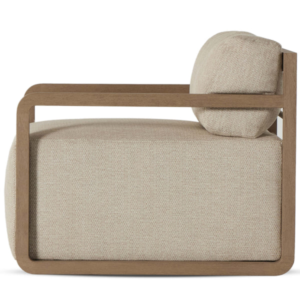 Home Fashion Stroud Outdoor Swivel Chair Faye Sand/Washed Brown By Four Hands