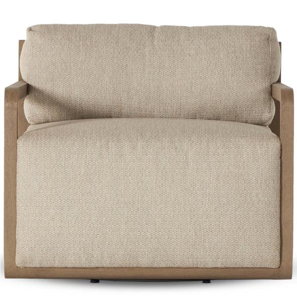 Home Fashion Stroud Outdoor Swivel Chair Faye Sand/Washed Brown By Four Hands