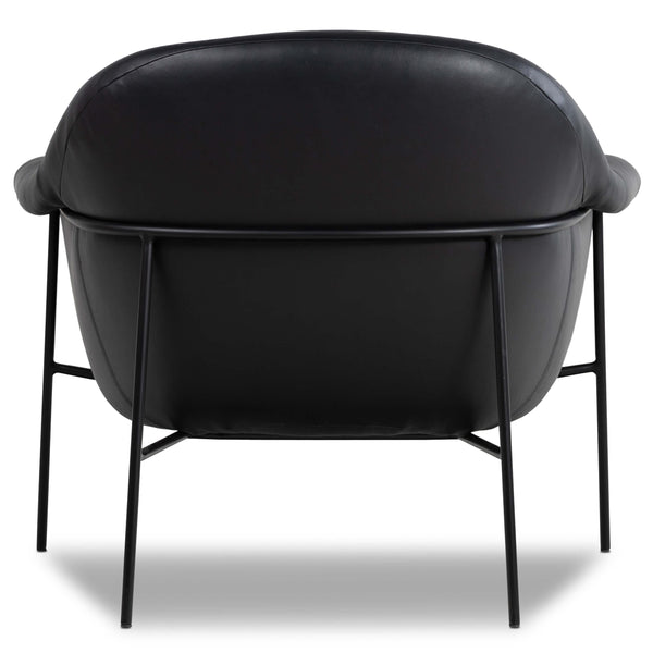 Home Fashion Suerte Leather Chair Carson Black By Four Hands