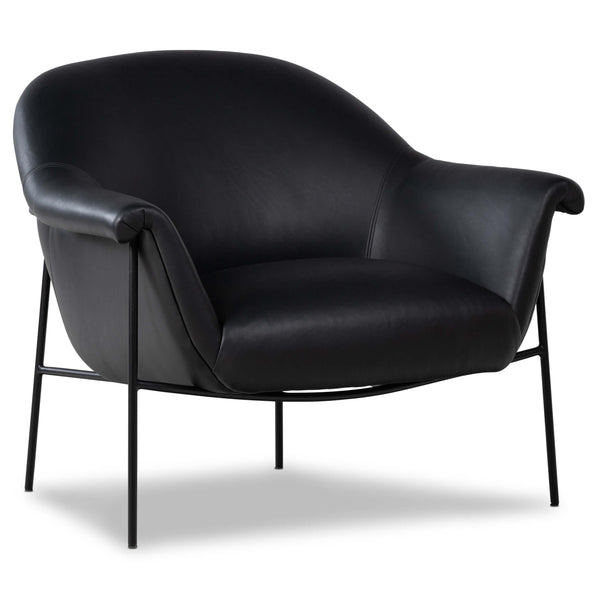 home fashion Suerte Leather Chair Carson Black by Four Hands