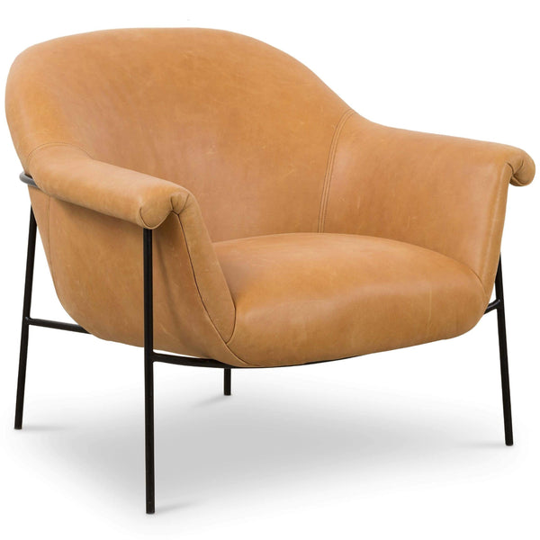 home fashion Suerte Leather Chair Palermo Butterscotch by Four Hands