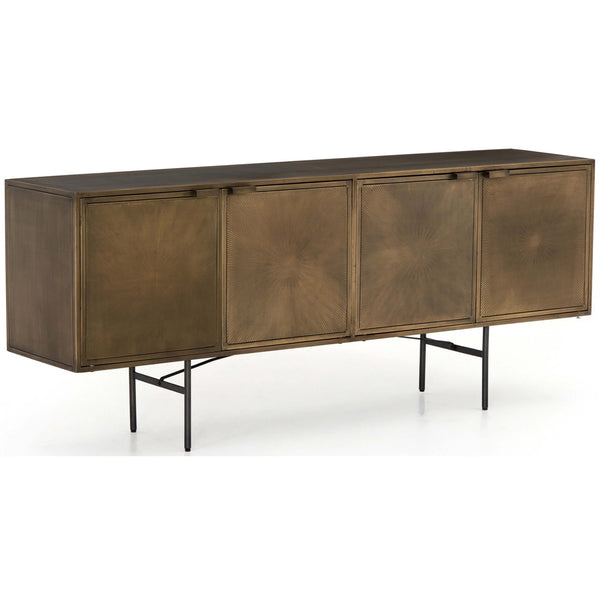 home fashion Sunburst Sideboard Aged Brass by Four Hands